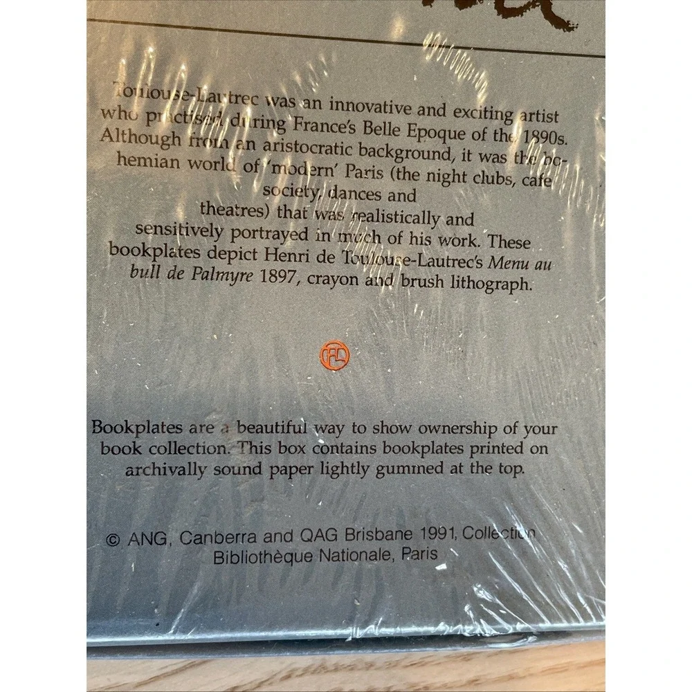 Toulouse Lautrec Book Plates Sealed Box National Gallery Of Victoria Queensland